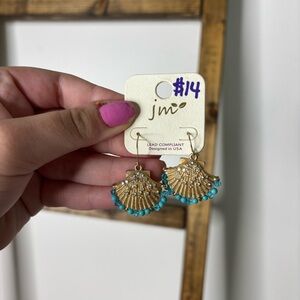 JM Gold and Turquoise Earrings